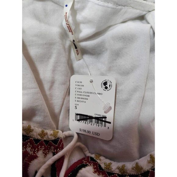Free People Sweet Escape Embroidered Midi Dress Size S. B23 - Picture 7 of 10
